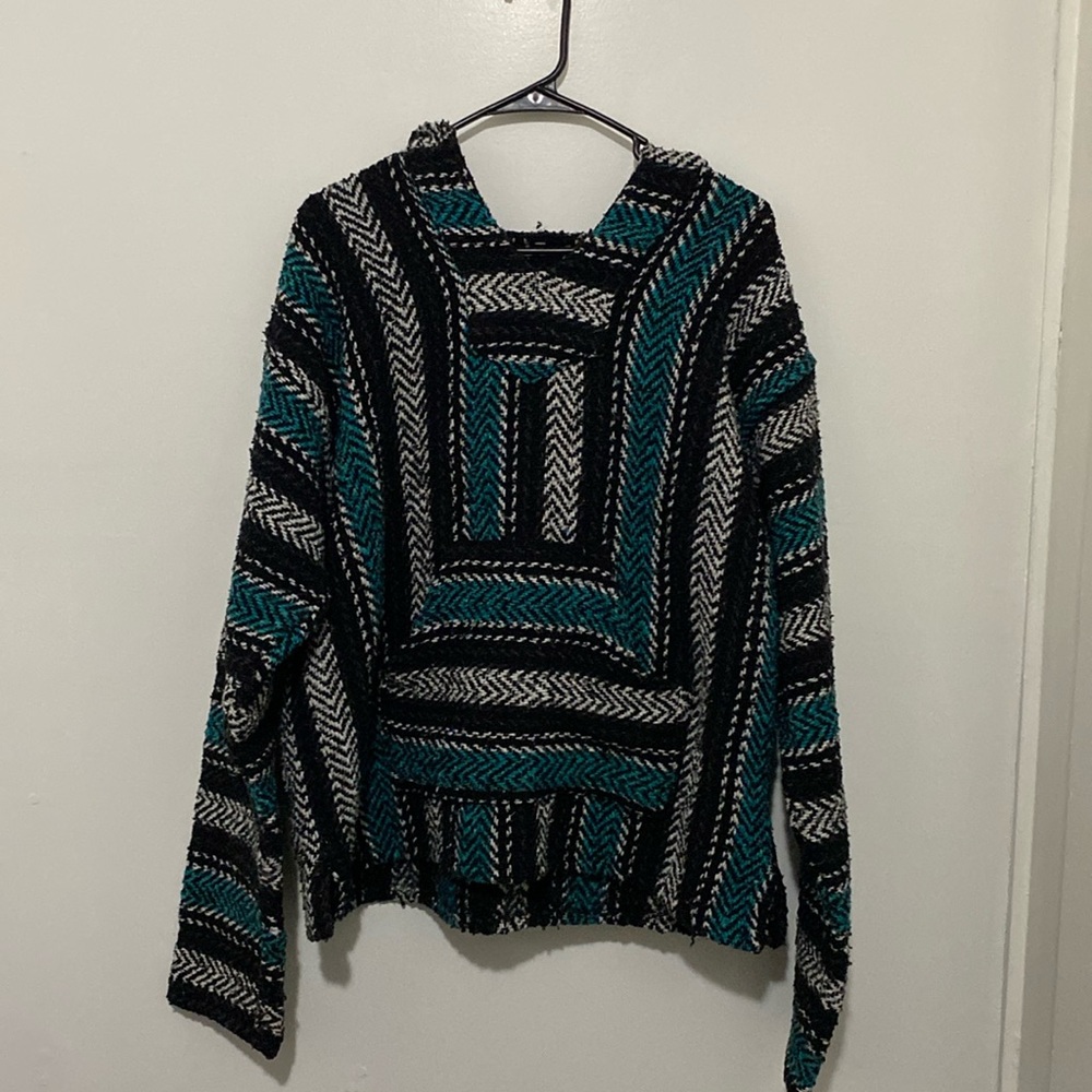 Mexico Hand-Woven Pullover Hoodie